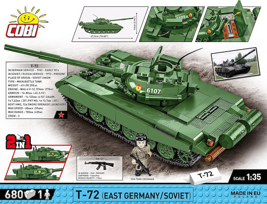 Cobi Τουβλάκια Historical Collection T-72 East Germany - Soviet για 7+ Ετών 680τμχ - Image 8