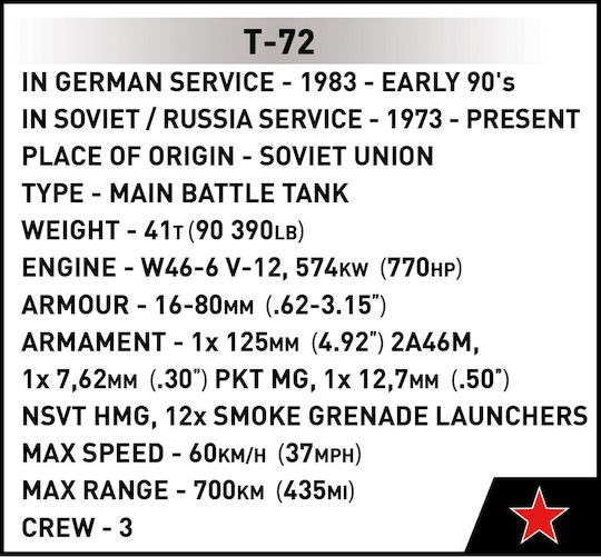 Cobi Τουβλάκια Historical Collection T-72 East Germany - Soviet για 7+ Ετών 680τμχ - Image 10