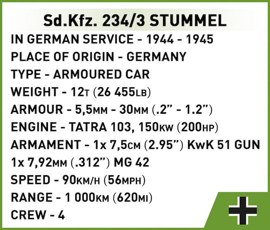 Cobi Τουβλάκια Historical Collection Wwii Sd.kfz. 234-3 Stummel για 7+ Ετών 438τμχ - Image 12