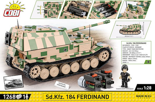 Cobi Τουβλάκια Historical Collection WWII Sd.Kfz. 184 Ferdinand για 7+ Ετών 1268τμχ - Image 6