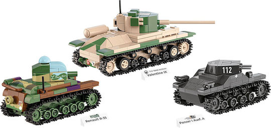 Cobi Τουβλάκια Renault R35 - Valentine IX - Panzer I για 7+ Ετών 595τμχ COBI-2740 - Image 2