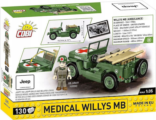 Cobi Τουβλάκια Medical Willys MB για 6+ Ετών 130τμχ - Image 3