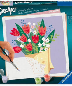 Ravensburger Creart Paint By Numbers Adults Tulip Bouquet