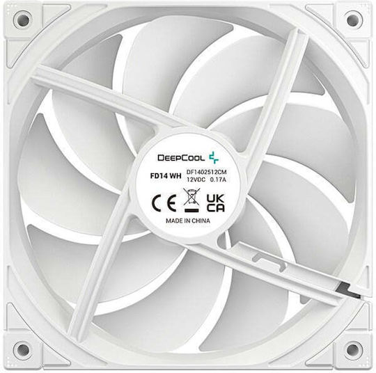 Deepcool FD14 Case Fan 140mm με Σύνδεση 4-Pin PWM Λευκό - Image 4