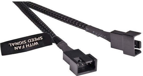 Alphacool Fan Cable 4-pin To 4-pin Extension 30cm Black 18674 - Image 3
