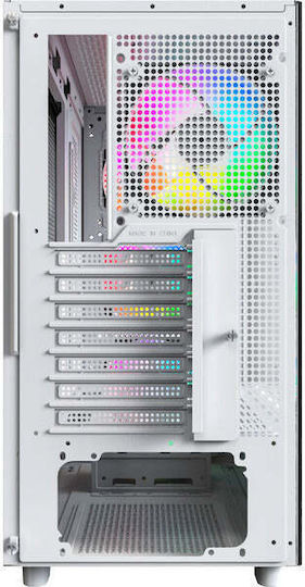 Montech XR Wood Gaming Midi Tower Κουτί Υπολογιστή με Πλαϊνό Παράθυρο και ARGB Φωτισμό Λευκό - Image 3