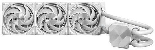 Montech HyperFlow Silent 360 Υδρόψυξη Επεξεργαστή Τριπλού Ανεμιστήρα 120mm για Socket AM5/1700/1200/115x Λευκή - Image 2
