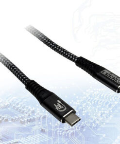 Alternative view of Inter-Tech USB 2.0 Cable USB-C male - USB-C 240W Μαύρο 1.5m