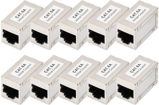Digitus Μονή Πρίζα Δικτύου RJ45 Τύπου Cat6a σε Μαύρο Χρώμα DN-93905-10