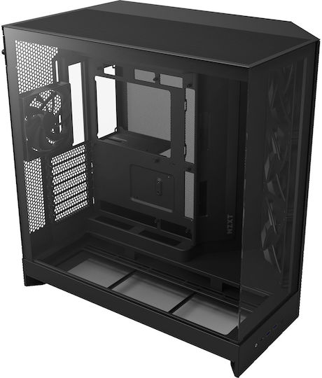NZXT H9 Flow Midi Tower Κουτί Υπολογιστή με Πλαϊνό Παράθυρο Μαύρο
