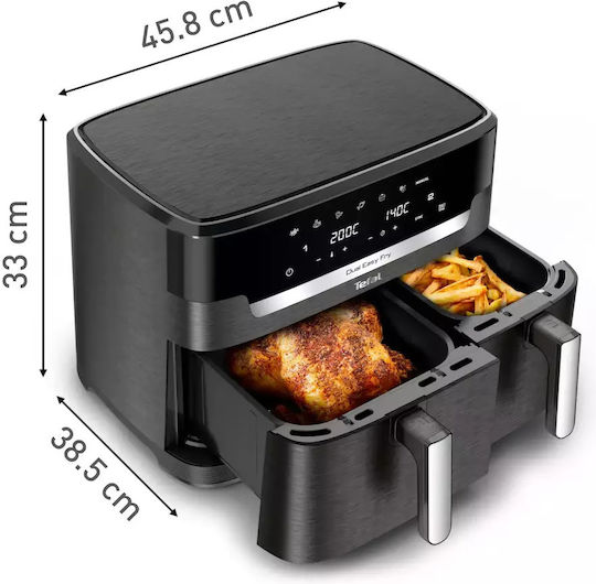 Tefal Easy Fry Air Fryer με Διπλό Αποσπώμενο Κάδο 11lt Γκρι - Image 3