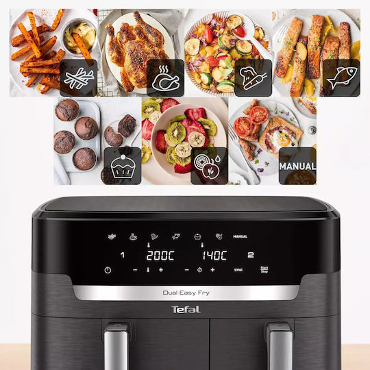 Tefal Easy Fry Air Fryer με Διπλό Αποσπώμενο Κάδο 11lt Γκρι - Image 9