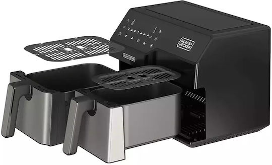 Black & Decker Air Fryer με Διπλό Αποσπώμενο Κάδο 9lt Μαύρο ES9730090B - Image 3