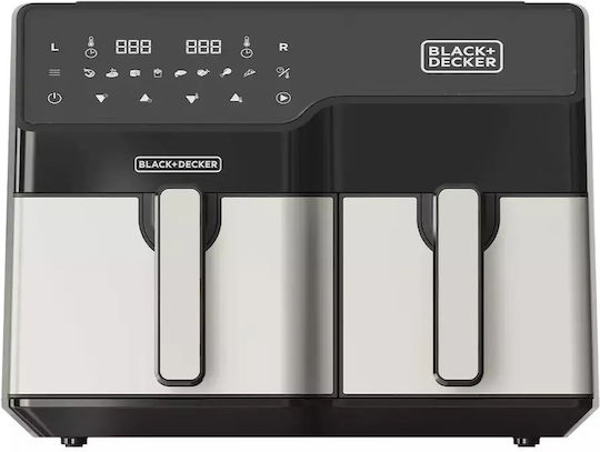 Black & Decker Air Fryer με Διπλό Αποσπώμενο Κάδο 9lt Μαύρο ES9730090B - Image 2