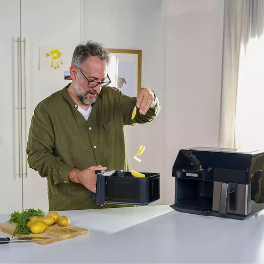 Black & Decker Air Fryer με Διπλό Αποσπώμενο Κάδο 9lt Μαύρο ES9730090B - Image 6