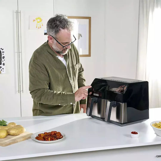 Black & Decker Air Fryer με Διπλό Αποσπώμενο Κάδο 9lt Μαύρο ES9730090B - Image 5