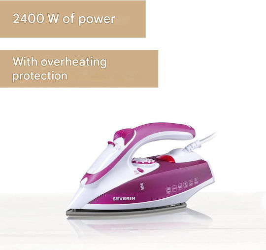 Severin BA 3243 Σίδερο Ατμού 2400W με Ανοξείδωτη Πλάκα - Image 6