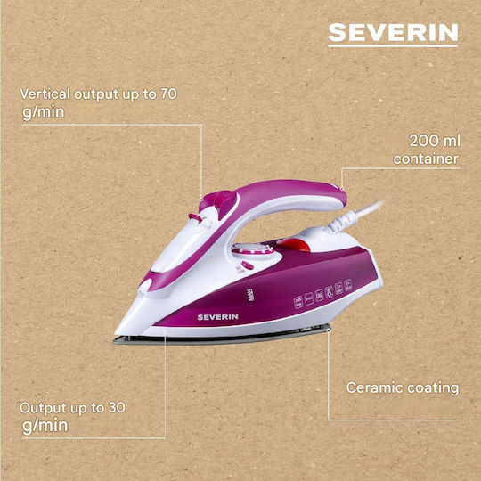 Severin BA 3243 Σίδερο Ατμού 2400W με Ανοξείδωτη Πλάκα - Image 7