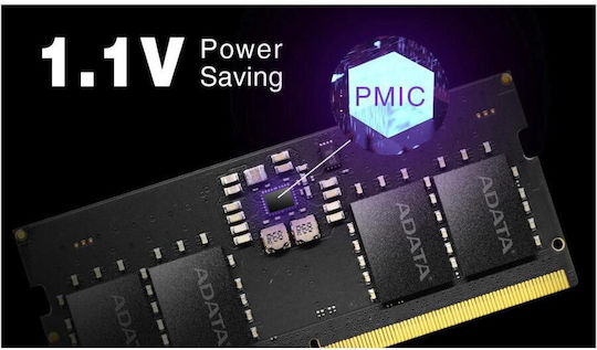 Adata DDR5 με Module 1x8GB και Ταχύτητα 4800 για Laptop AD5S48008G-S - Image 3