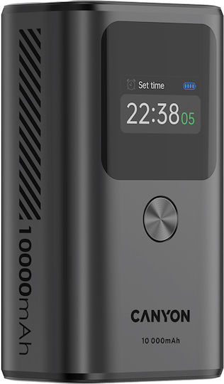 Canyon OnPower 130 10000mAh 30W με Θύρα USB-A και 2 Θύρες USB-C Power Delivery Dark Gray - Image 2