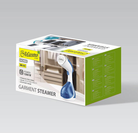 Maestro MR-355-AQUAMARINE Ατμοκαθαριστής Ρούχων Χειρός 1500W με Δοχείο 240ml Μπλε - Image 11