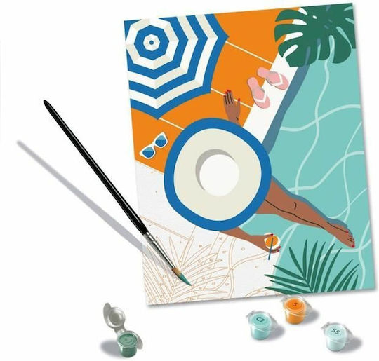 Ravensburger Creart Paint By Numbers Adults Relaxing Moments By Pool - Image 2