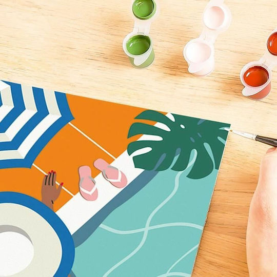 Ravensburger Creart Paint By Numbers Adults Relaxing Moments By Pool - Image 6