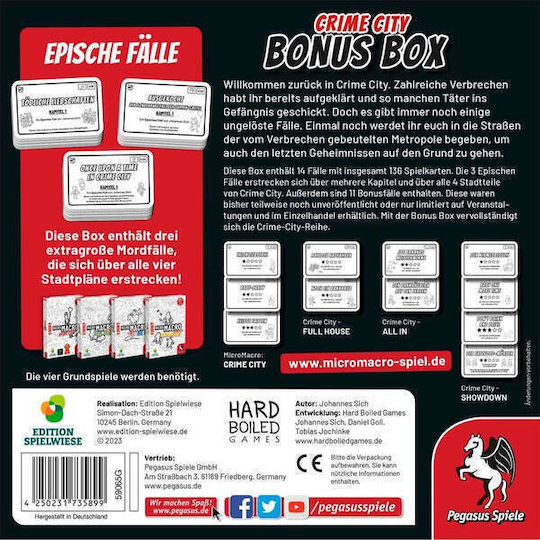 Επέκταση Παιχνιδιού Crime City - Bonus Box 59065G (GER) Pegasus Spiele - Image 4