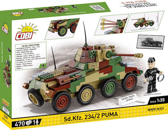Cobi Τουβλάκια Historical Collection World War II Sd.Kfz.234-2 Puma για 7+ Ετών 470τμχ - Image 3