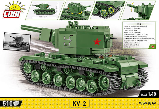 Cobi Τουβλάκια Historical Collection Wwii Kv-2 για 7+ Ετών 510τμχ - Image 2