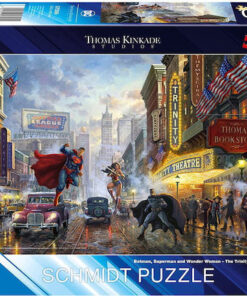 Schmidt Spiele Thomas Kinkade Studios Dc Batman Superman Wonder Woman Trinity Jigsaw Puzzle 1000 Pieces