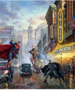 Alternative view of Schmidt Spiele Thomas Kinkade Studios Dc Batman Superman Wonder Woman Trinity Jigsaw Puzzle 1000 Pieces