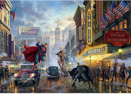 Schmidt Spiele Thomas Kinkade Studios Dc Batman Superman Wonder Woman Trinity Jigsaw Puzzle 1000 Pieces - Image 2