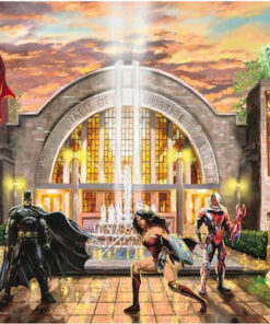 Alternative view of Schmidt Spiele Thomas Kinkade Studios Dc Justice League Hall Justice Puzzle 1000 Pieces
