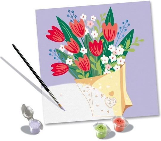 Ravensburger Creart Paint By Numbers Adults Tulip Bouquet - Image 2