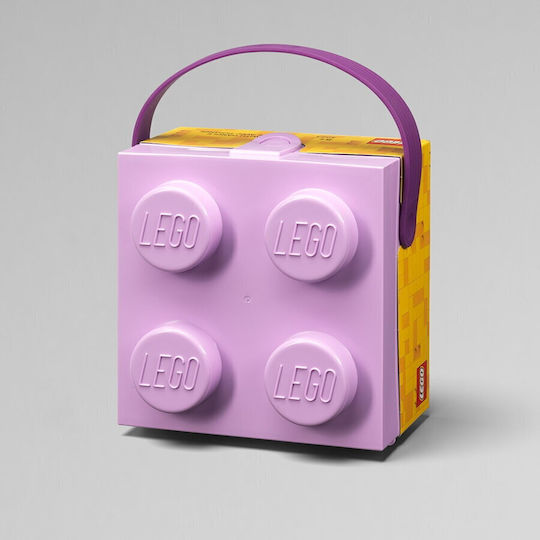 LEGO Box Πλαστικό Παιδικό Δοχείο Φαγητού Μωβ 16.56 x 16.5 x 11.7εκ. 40240004 - Image 3