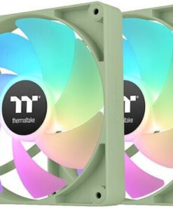 Thermaltake CT140 Case Fan με ARGB Φωτισμό και Σύνδεση 4-Pin PWM 2τμχ Matcha Green