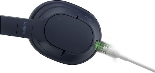 Belkin Soundform Surround Ασύρματα / Ενσύρματα Over Ear Ακουστικά με 60 ώρες Λειτουργίας και Quick Charge Μπλε - Image 3