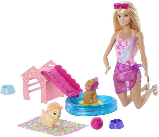 Barbie Pool Party Κουταβακια Κούκλα για 3+ Ετών JBF35 - Image 3