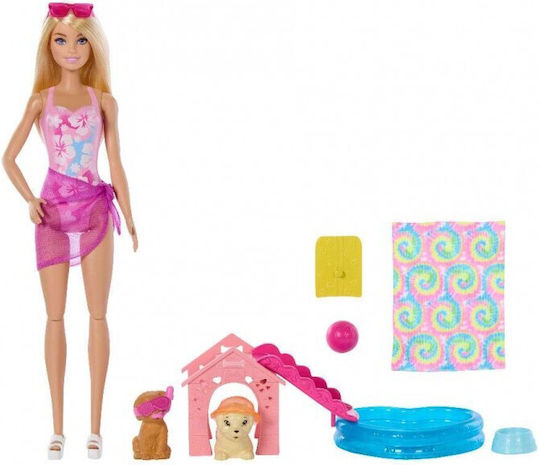 Barbie Pool Party Κουταβακια Κούκλα για 3+ Ετών JBF35 - Image 2