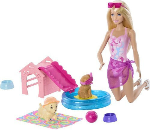 Barbie Pool Party Κουταβακια Κούκλα για 3+ Ετών JBF35 - Image 6