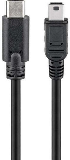 Goobay Regular USB 2.0 Cable USB-C male - mini USB-B male Μαύρο 0.5m (67989) - Image 4