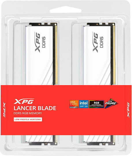 Adata XPG Lancer Blade DDR5 RAM με 2x32GB Modules και Ταχύτητα 6000 για Desktop AX5U6000C3032G-DTLABRWH - Image 5