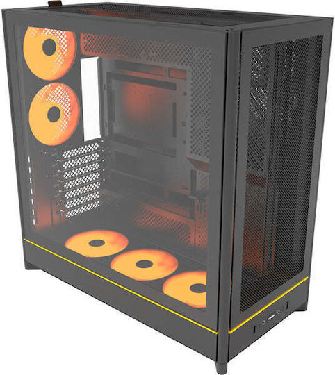 Montech HS01 PRO Gaming Midi Tower Κουτί Υπολογιστή με RGB Φωτισμό Μαύρο - Image 2