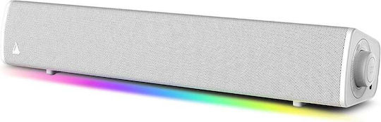Creative Sound Blaster GS3 Ασύρματα Ηχεία Υπολογιστή 2.0 με RGB Φωτισμό και Bluetooth Ισχύος 24W σε Λευκό Χρώμα - Image 4
