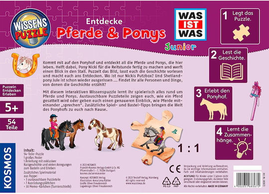Kosmos Knowledge Puzzle What Is What Junior Discover Pony Farm 54 Pieces - Image 2