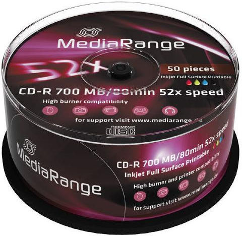 MediaRange Εγγράψιμα CD-R 52x 700MB Cake Box 50τμχ MR208 - Image 3