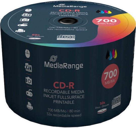 MediaRange Εγγράψιμα CD-R 52x 700MB Cake Box 50τμχ MR208 - Image 5