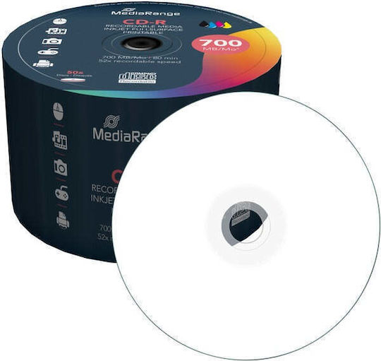 MediaRange Εγγράψιμα CD-R 52x 700MB Cake Box 50τμχ MR208 - Image 4