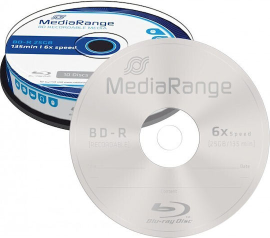 MediaRange Εγγράψιμα BD-R 6x Dual Layer Printable 50GB Cake Box 25τμχ (MR510) - Image 3